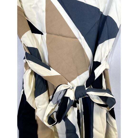 LAFAYETTE 148 NEW YORK Jubilee Bold Triangles Knit Dress White Size S $648 - Picture 6 of 12